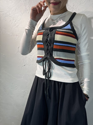 Rainbow Colors Knit Vest