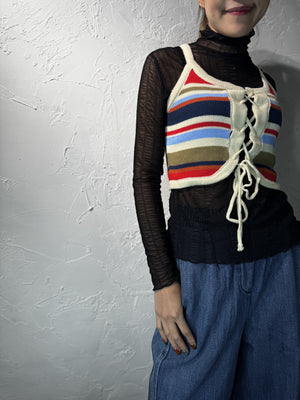 Rainbow Colors Knit Vest